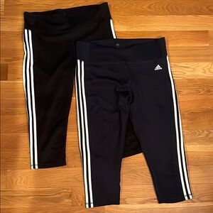 Adidas Black and Blue Performance Leggings